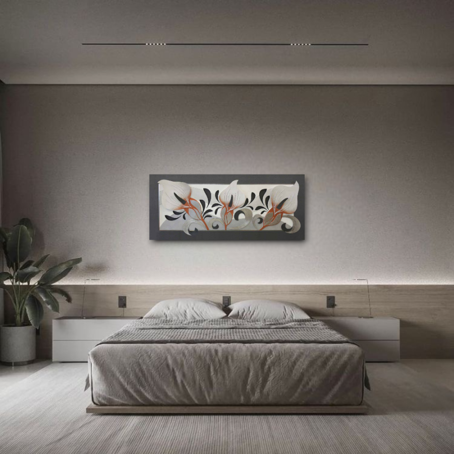 10PD76 - Πίνακας 3D λουλούδια