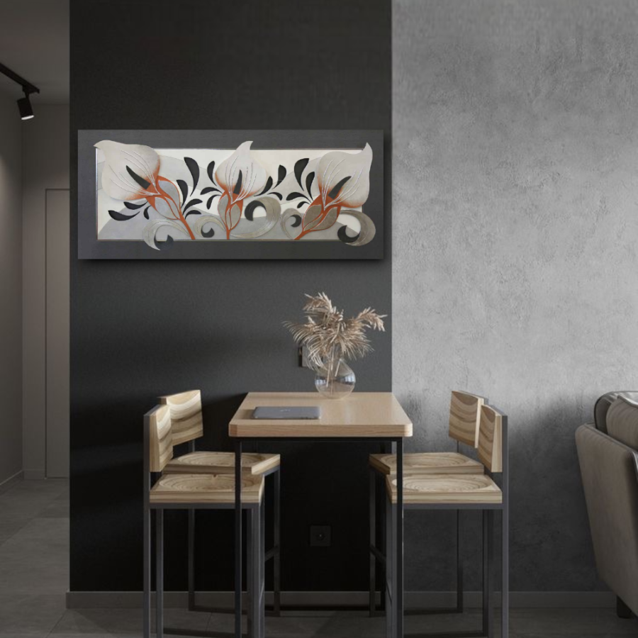 10PD76 - Πίνακας 3D λουλούδια