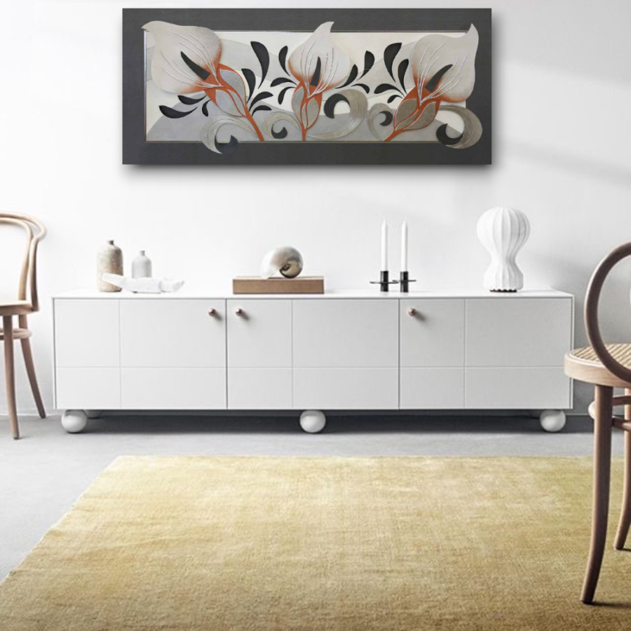 10PD76 - Πίνακας 3D λουλούδια