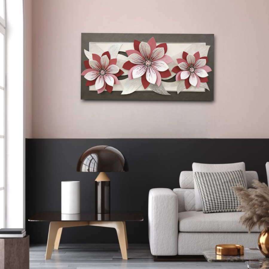 61PD02 - Πίνακας 3D λουλούδια