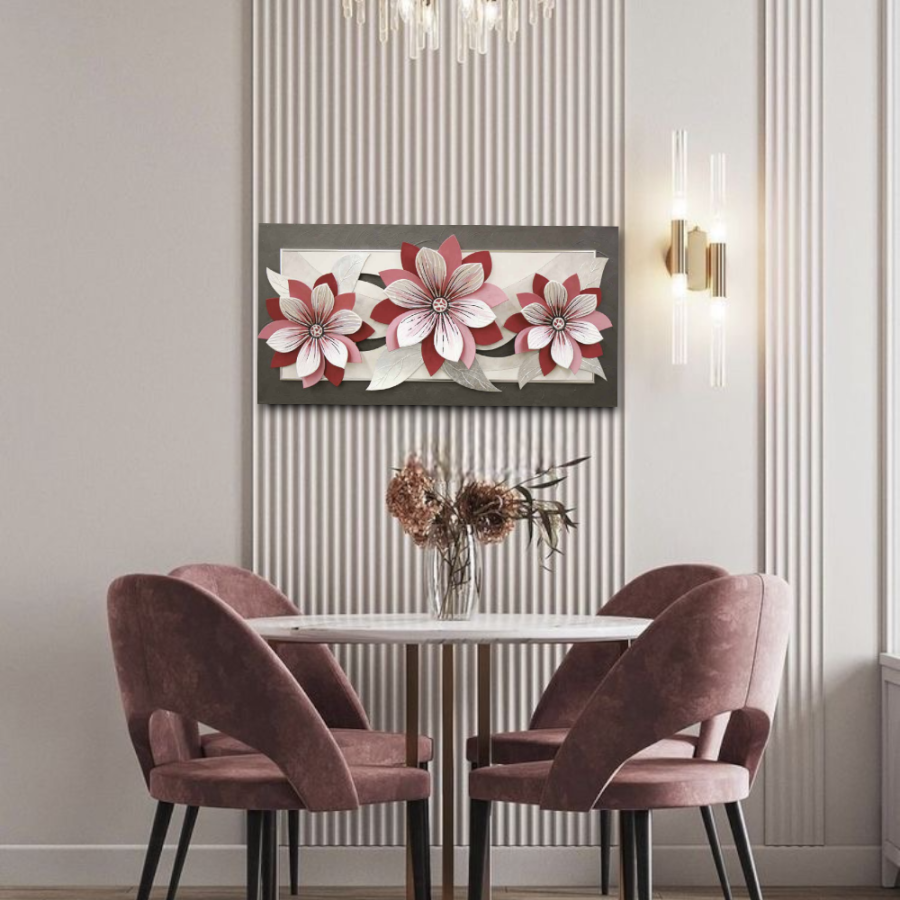 61PD02 - Πίνακας 3D λουλούδια