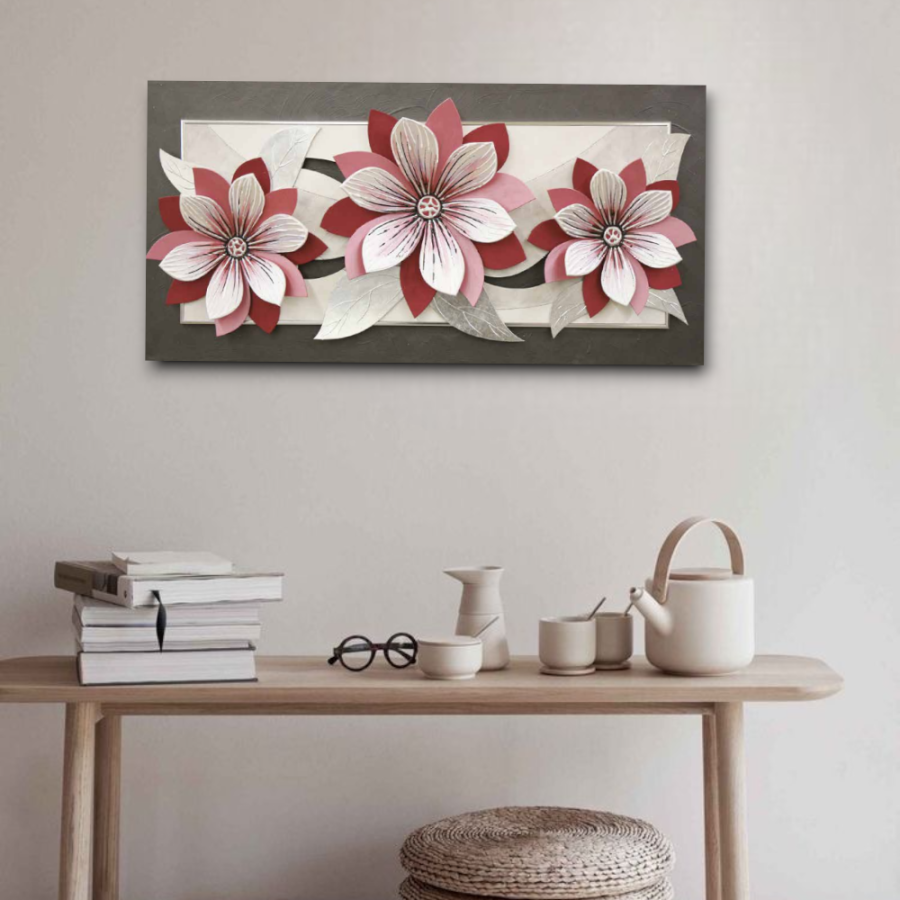 61PD02 - Πίνακας 3D λουλούδια