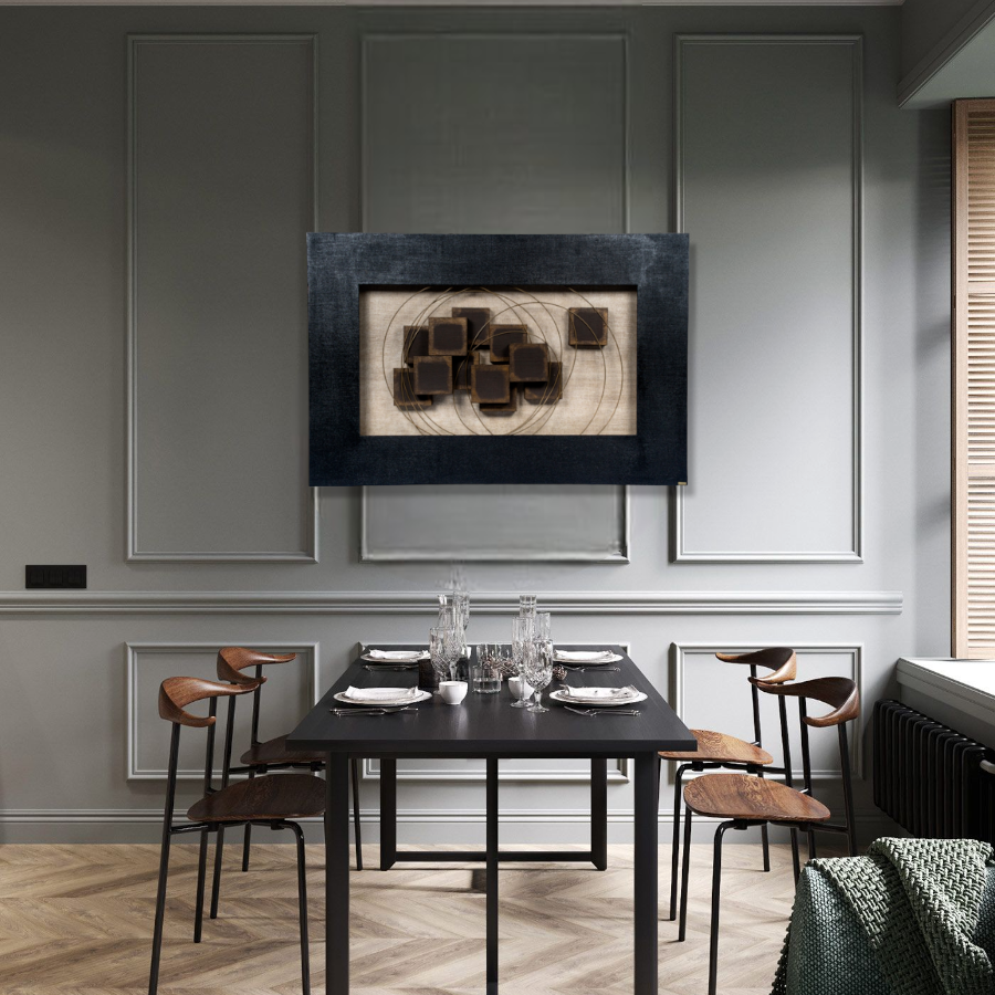 TC105 - Πίνακας 3D με καφέ κύβους (ΑΚΟΛΟΥΘΕΙ ΒΙΝΤΕΟ)