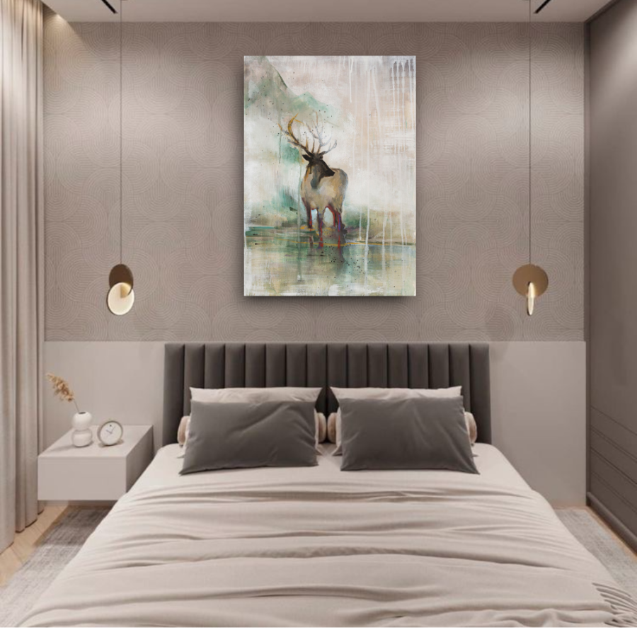 LP05 - Πίνακας ελάφι κάθετη ζωγραφική