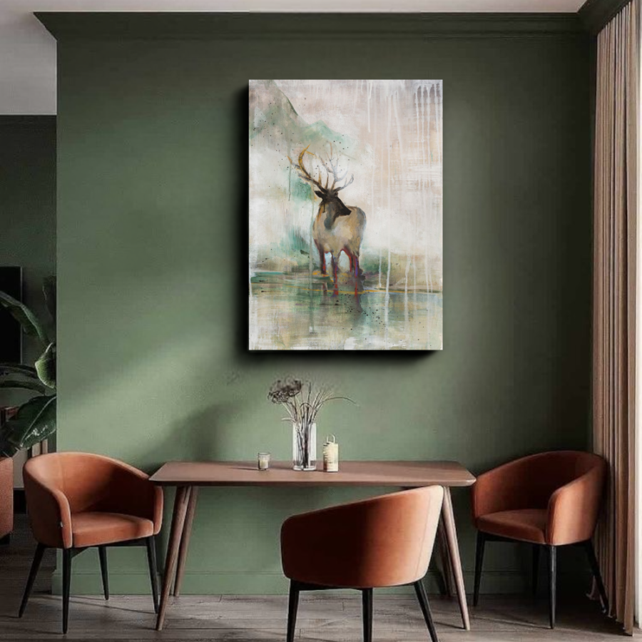 LP05 - Πίνακας ελάφι κάθετη ζωγραφική