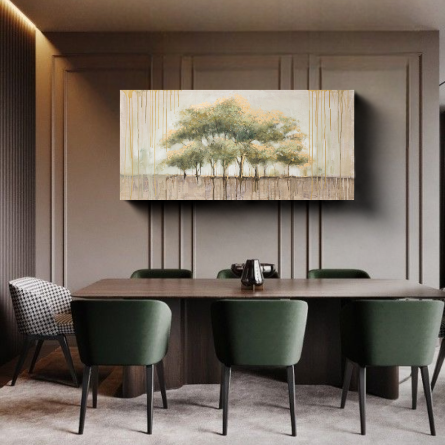 LP08 - Πίνακας δέντρα σε γήινους χρωματισμούς