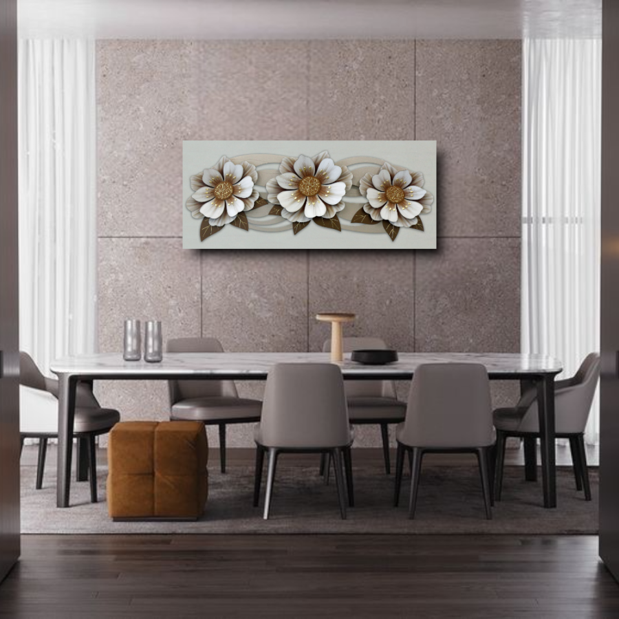 D3007PD - Πίνακας 3D λουλούδια