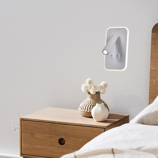 ΑΠΛΙΚΑ ΚΡΕΒΑΤΙΟΥ ΑΝΑΓΝΩΣΗΣ IRIS 3 11W & 3W LED 3000K ΛΕΥΚΟ