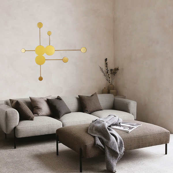 ΑΠΛΙΚΑ ΤΟΙΧΟΥ ΡΑΒΔΟΣ LED 6x5W 82x92 ΧΡΥΣΟ