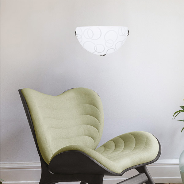 ΑΠΛΙΚΑ ΤΟΙΧΟΥ LEIA Φ30 Ε27 ΛΕΥΚΟ/ ΝΙΚΕΛ