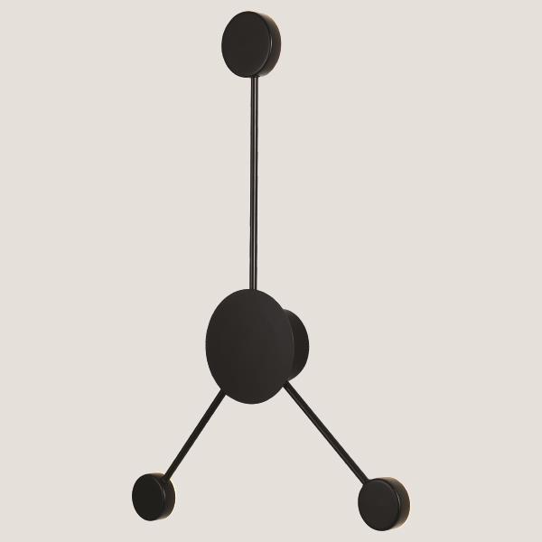 ΑΠΛΙΚΑ ΤΟΙΧΟΥ ΡΑΒΔΟΣ LED 3x5W  ΜΑΥΡΟ