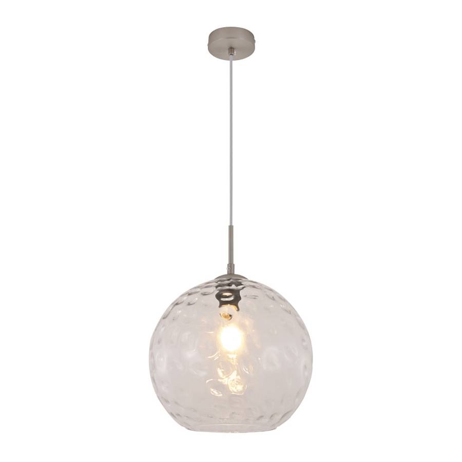 Κρεμαστό φωτιστικό από διάφανο γυαλί 1XE27 D:30cm (4039-A-Transparent)