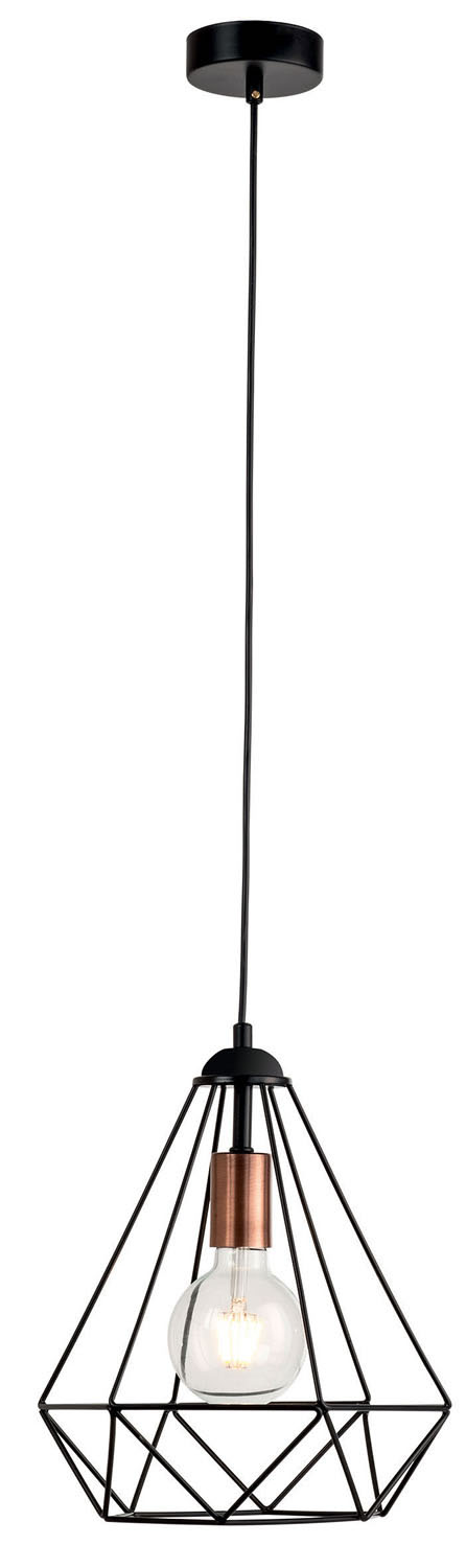 Φωτιστικό μονόφωτο μέταλλο μαύρο Ε27 Φ28