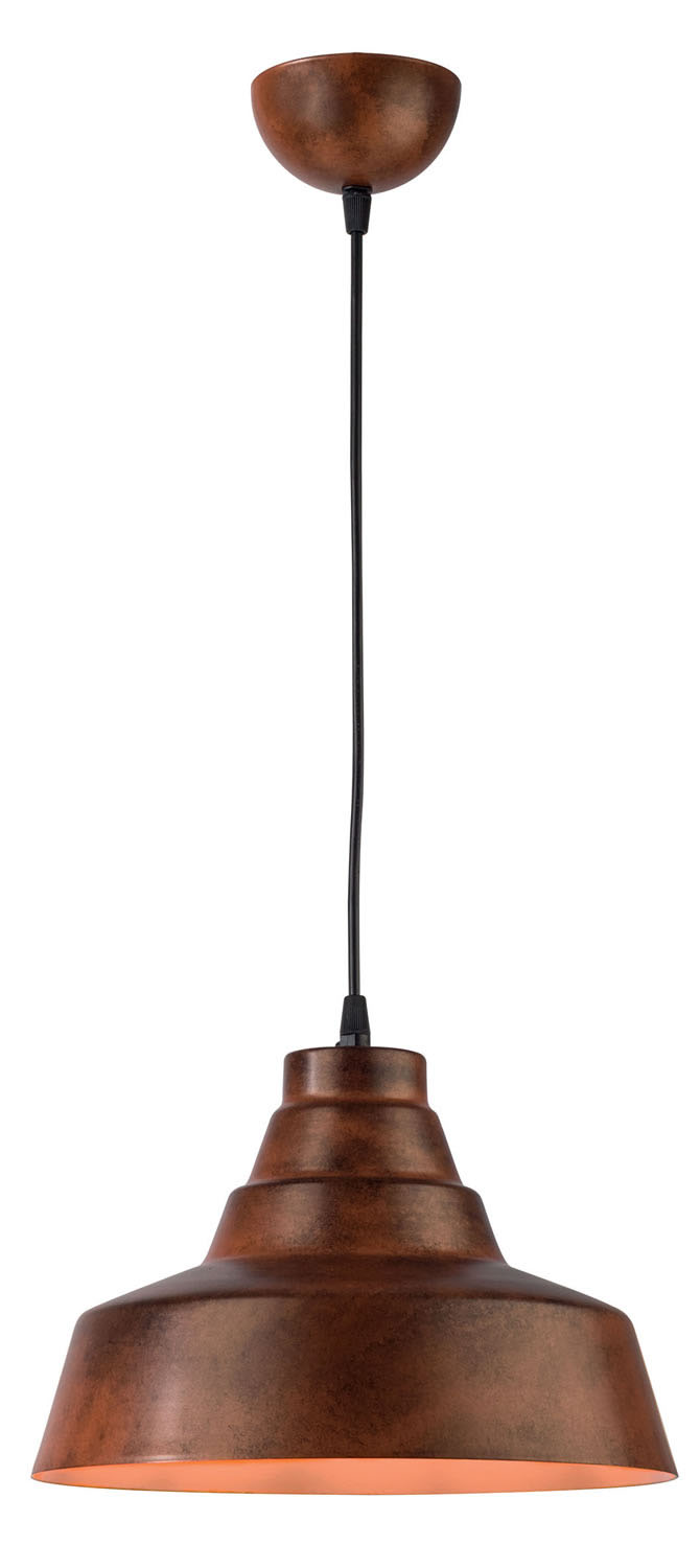 Φωτιστικό μονόφωτο αλουμίνιο χαλκός/πατίνα μαύρη Ε27 Φ30