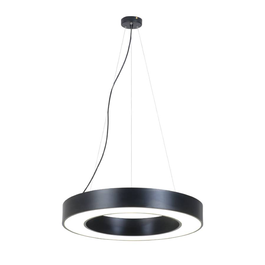 Κρεμαστό φωτιστικό LED 70W 3000K σε μαύρη απόχρωση D:120cm (6041-120-BL)