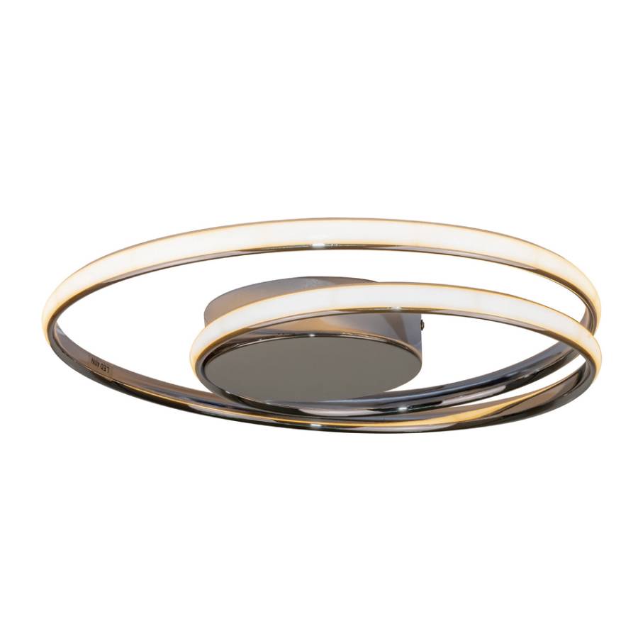 Πλαφονιέρα οροφής LED 36W 3000K από αλουμίνιο σε χρώμιο απόχρωση D:45cm (42028-CH)