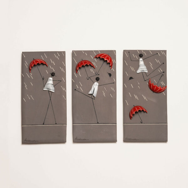 Καρτ Ποστάλ με 2 ομπρέλες ανάποδες