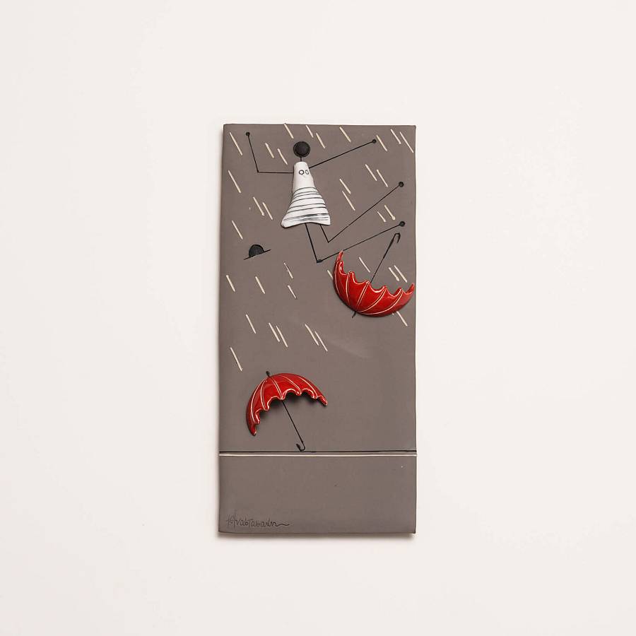 Καρτ Ποστάλ με 2 ομπρέλες ανάποδες
