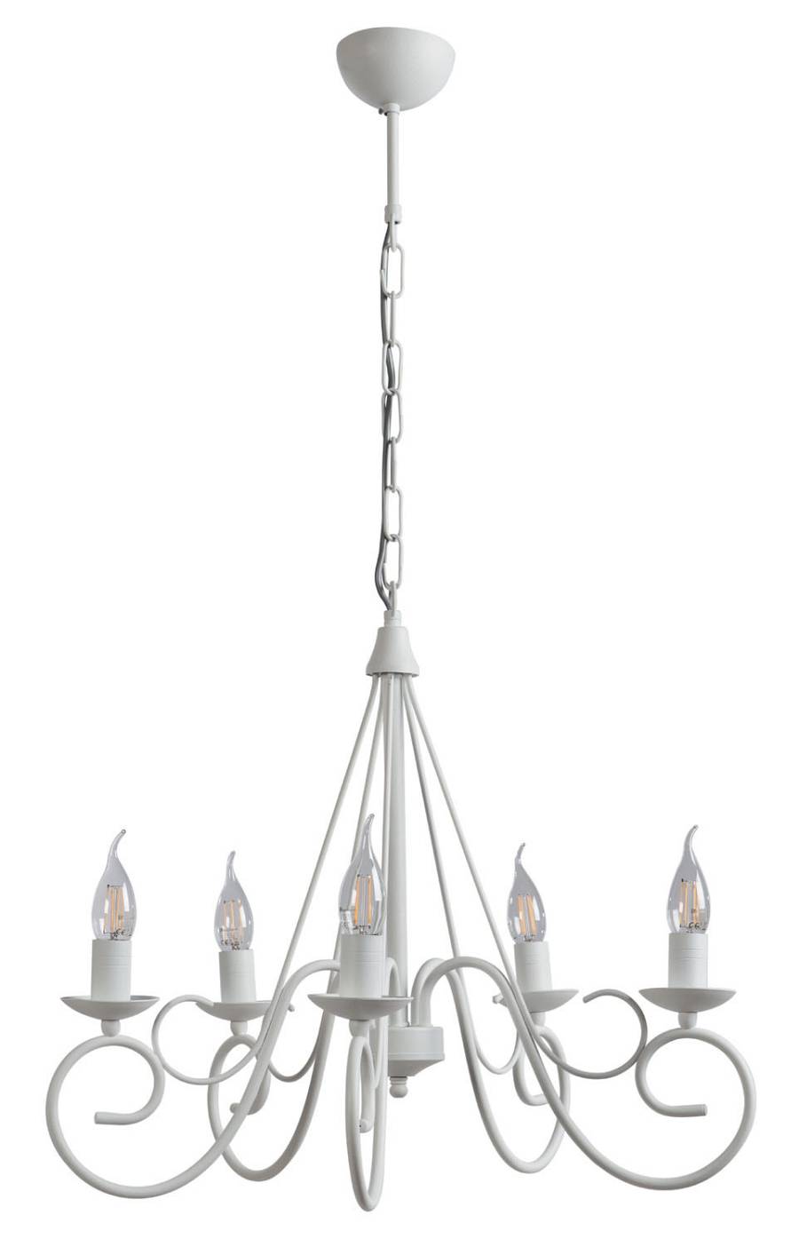 Φωτιστικό Πολύφωτο 5φ Μέταλλο λευκό Ε14