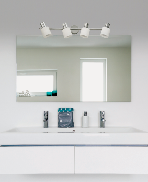 Επιτοίχιο σποτ από μέταλλο σε χρώμιο απόχρωση 4XE14 D:62cm (9079-4Φ-Χρώμιο)