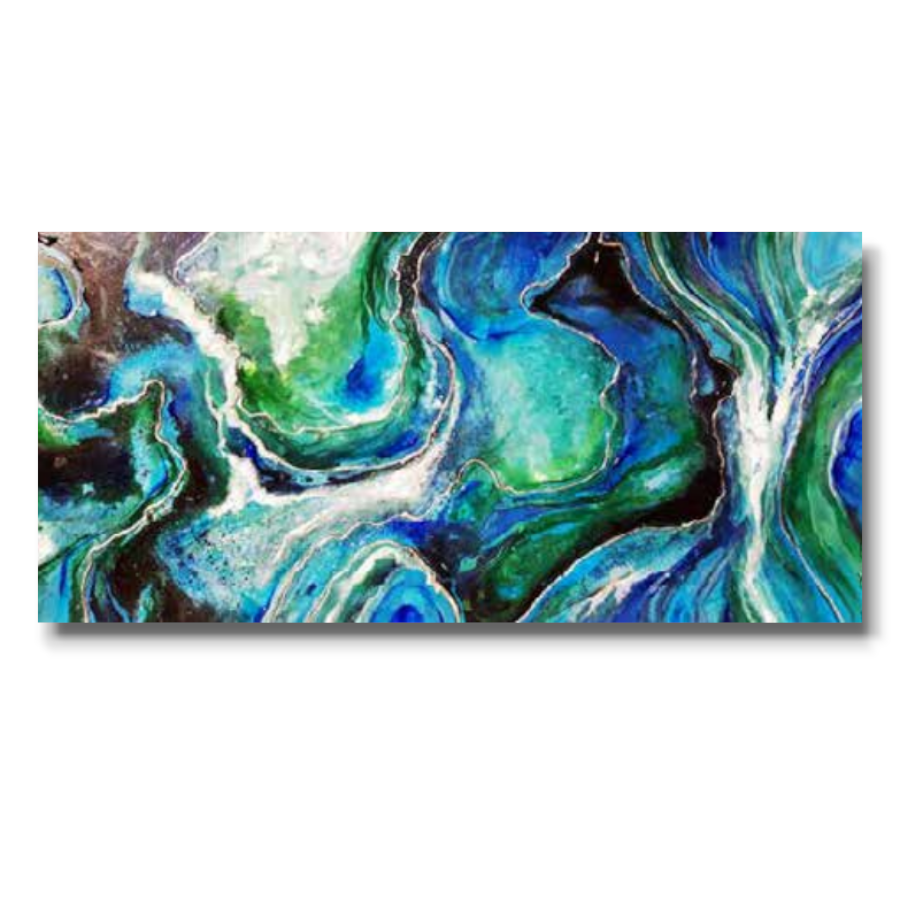 HM0036 - Πίνακας αφηρημένες αποχρώσεις πράσινου