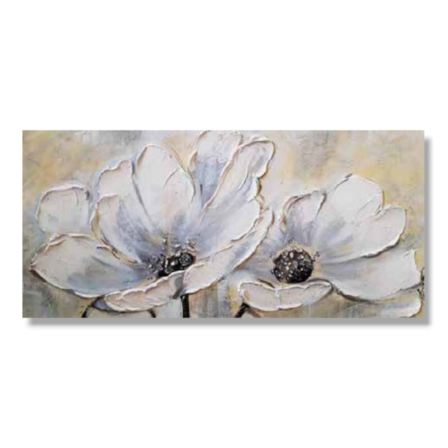 HM0261 - Πίνακας λευκά λουλούδια