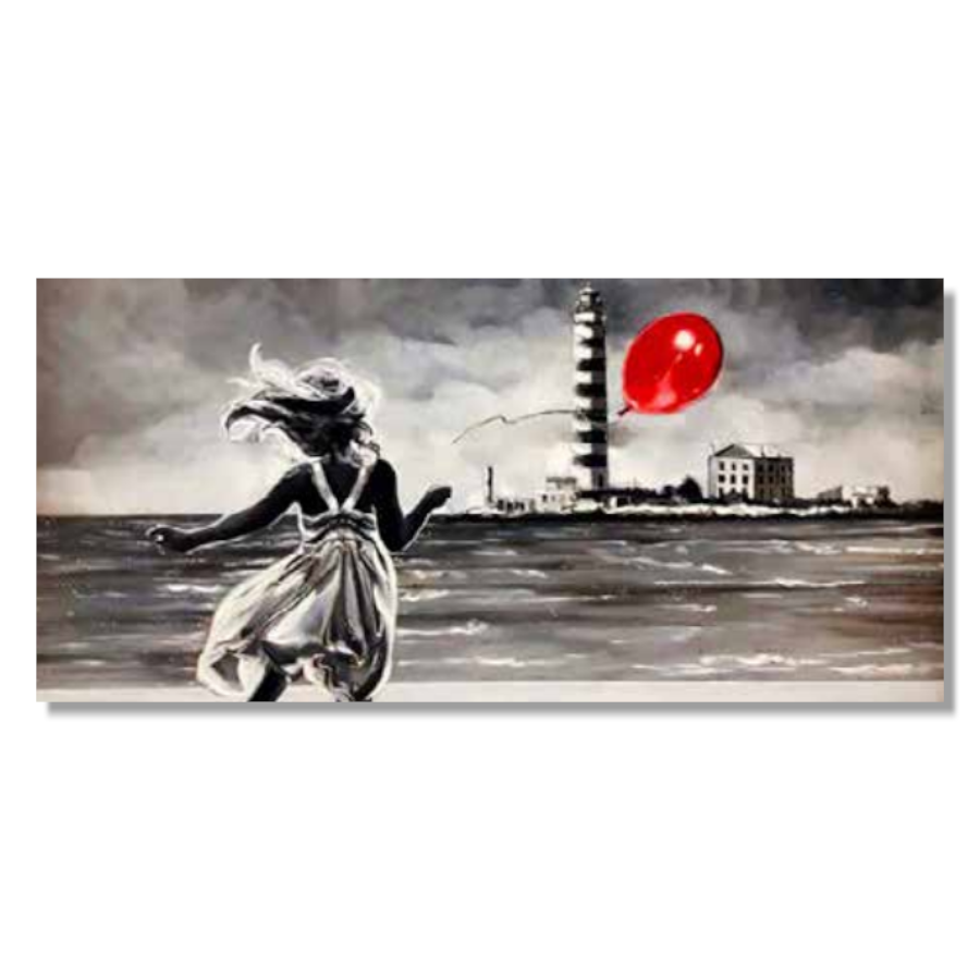 HM0305 - Πίνακας κορίτσι μπαλόνι