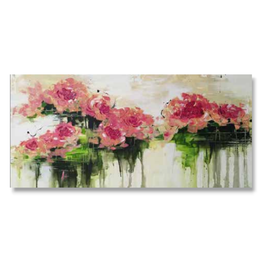 LP28 - Πίνακας ροζ λουλούδια