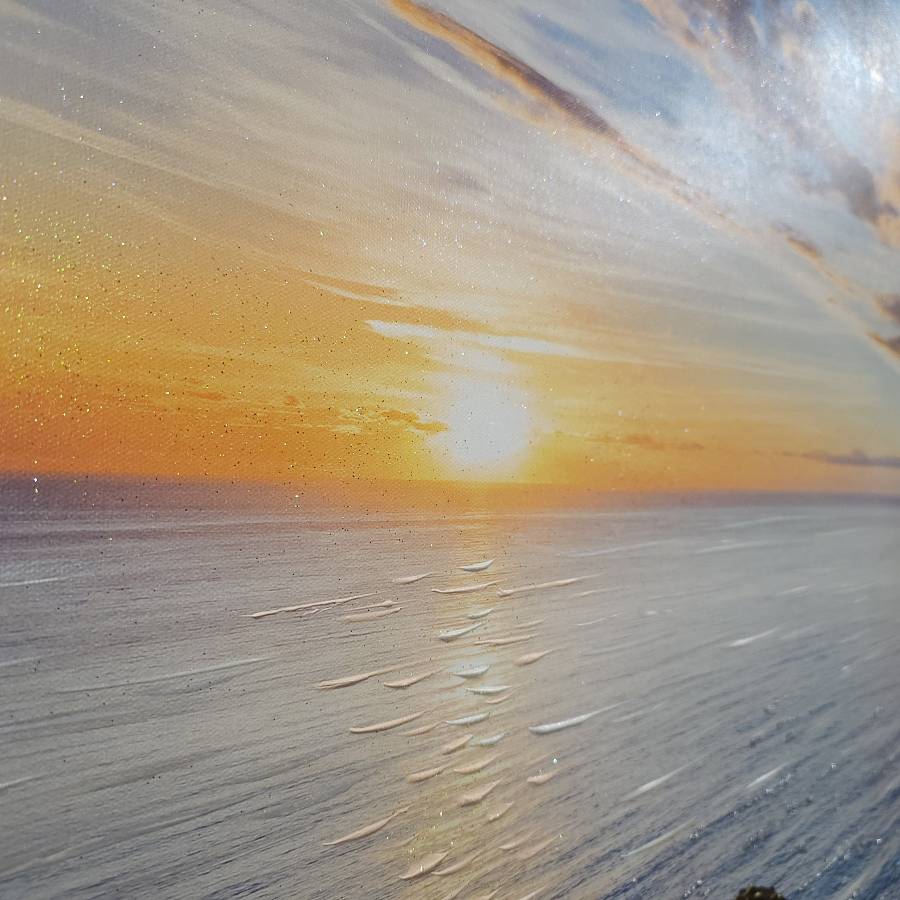 AP0037 - Πίνακας ηλιοβασίλεμα στη θάλασσα