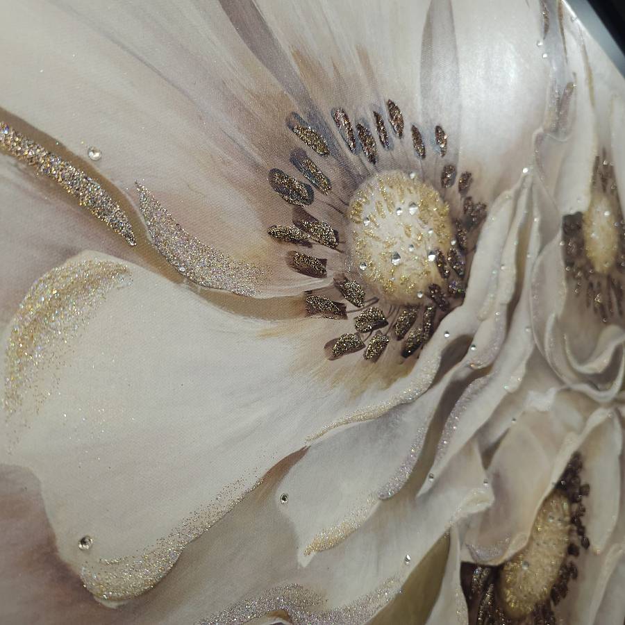 M225 - Πίνακας κομψή εικόνα λευκών λουλουδιών