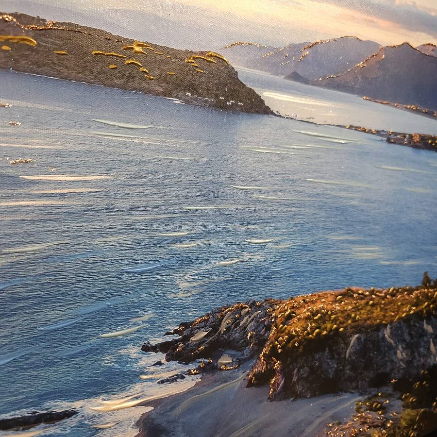 AP0037 - Πίνακας ηλιοβασίλεμα στη θάλασσα