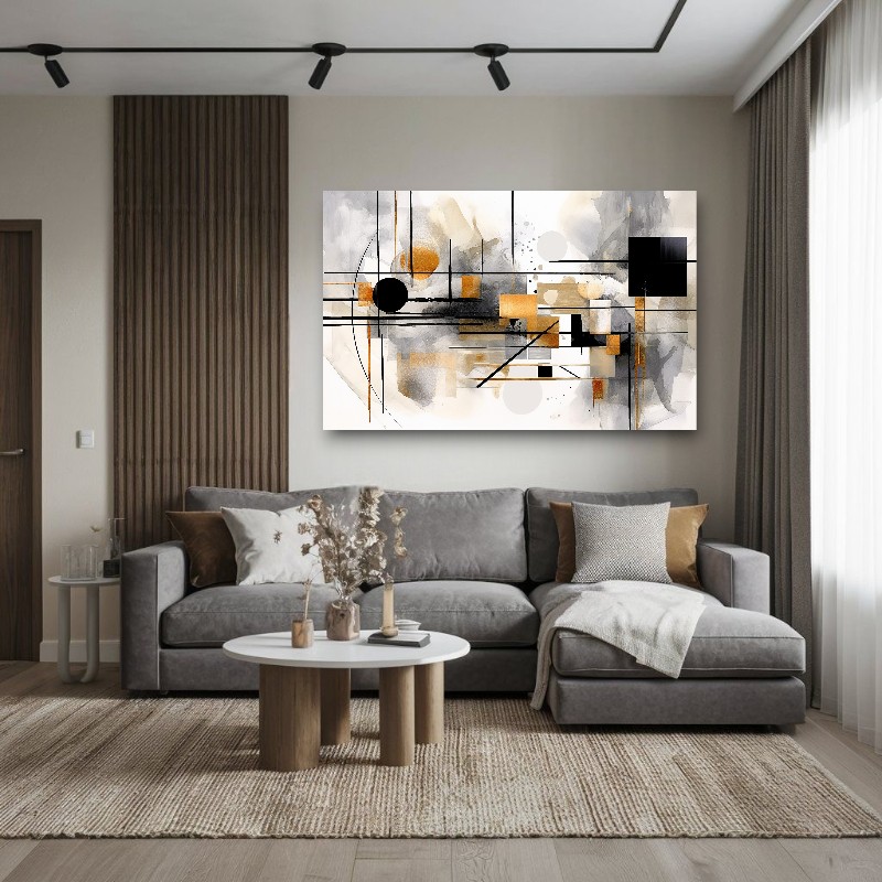 BDL132 - Πίνακας μοντέρνα αφηρημένα σχήματα