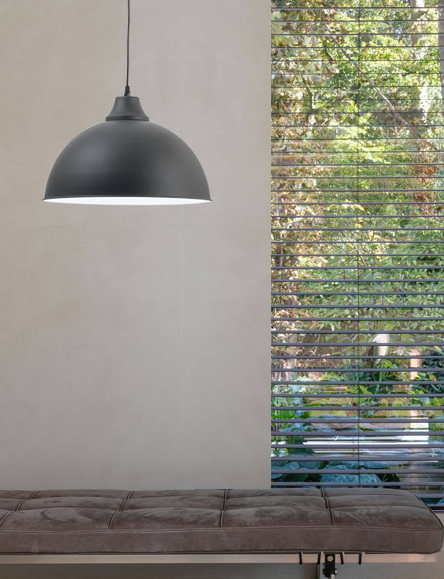 Φωτιστικό μονόφωτο αλουμίνιο γραφίτης/λευκό Ε27 Φ42