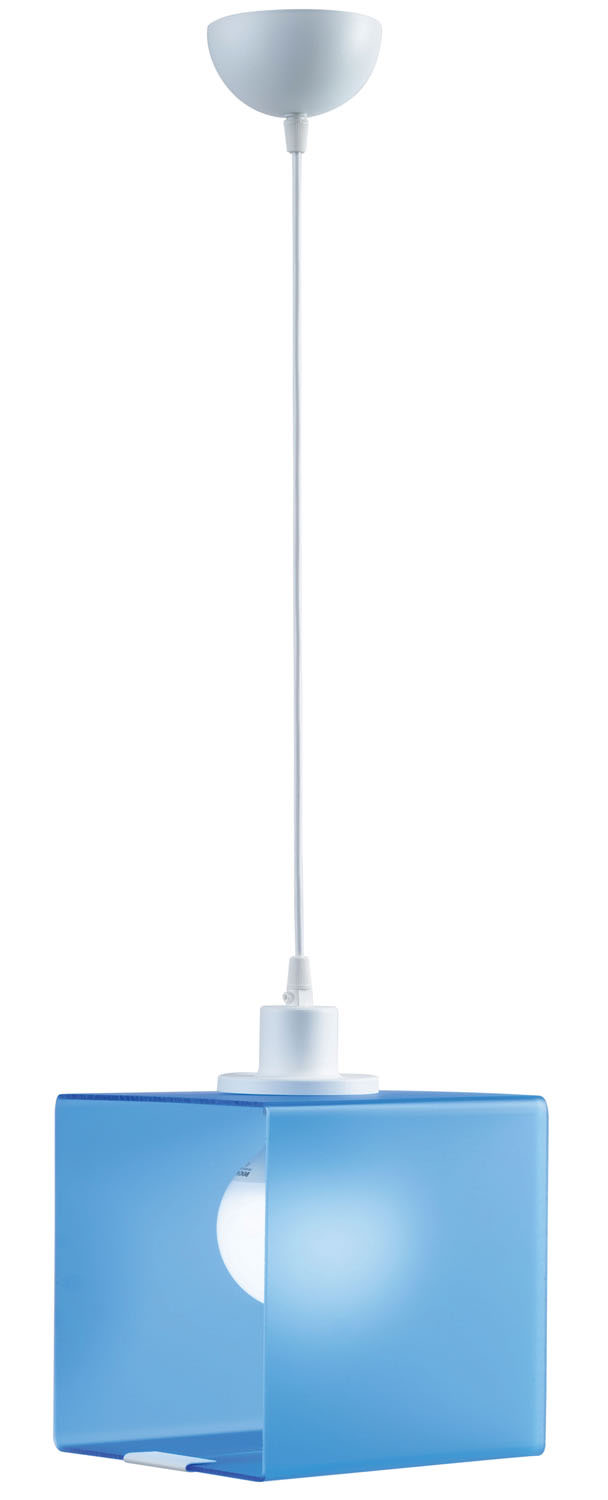 Φωτιστικό μονόφωτο παιδικό plexiglass/μέταλλο γαλάζιο/λευκό Ε27 Φ20