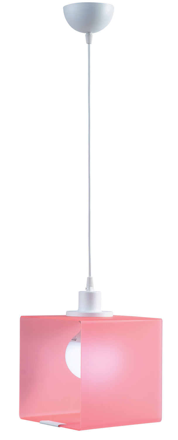 Φωτιστικό μονόφωτο παιδικό plexiglass/μέταλλο ροζ/λευκό Ε27 Φ20