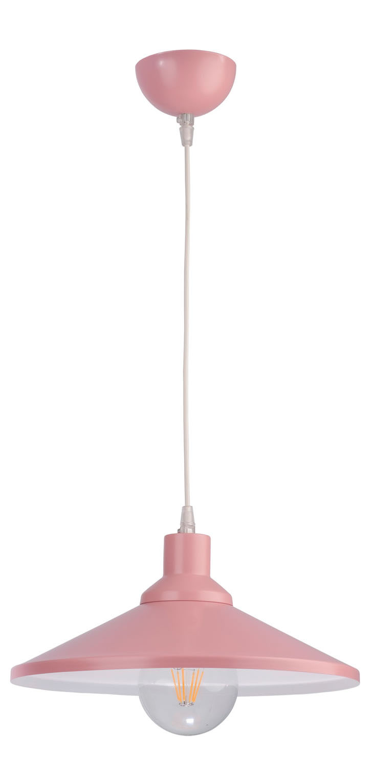 Φωτιστικό μονόφωτο παιδικό αλουμίνιο ρόζ/λευκό Ε27 Φ23