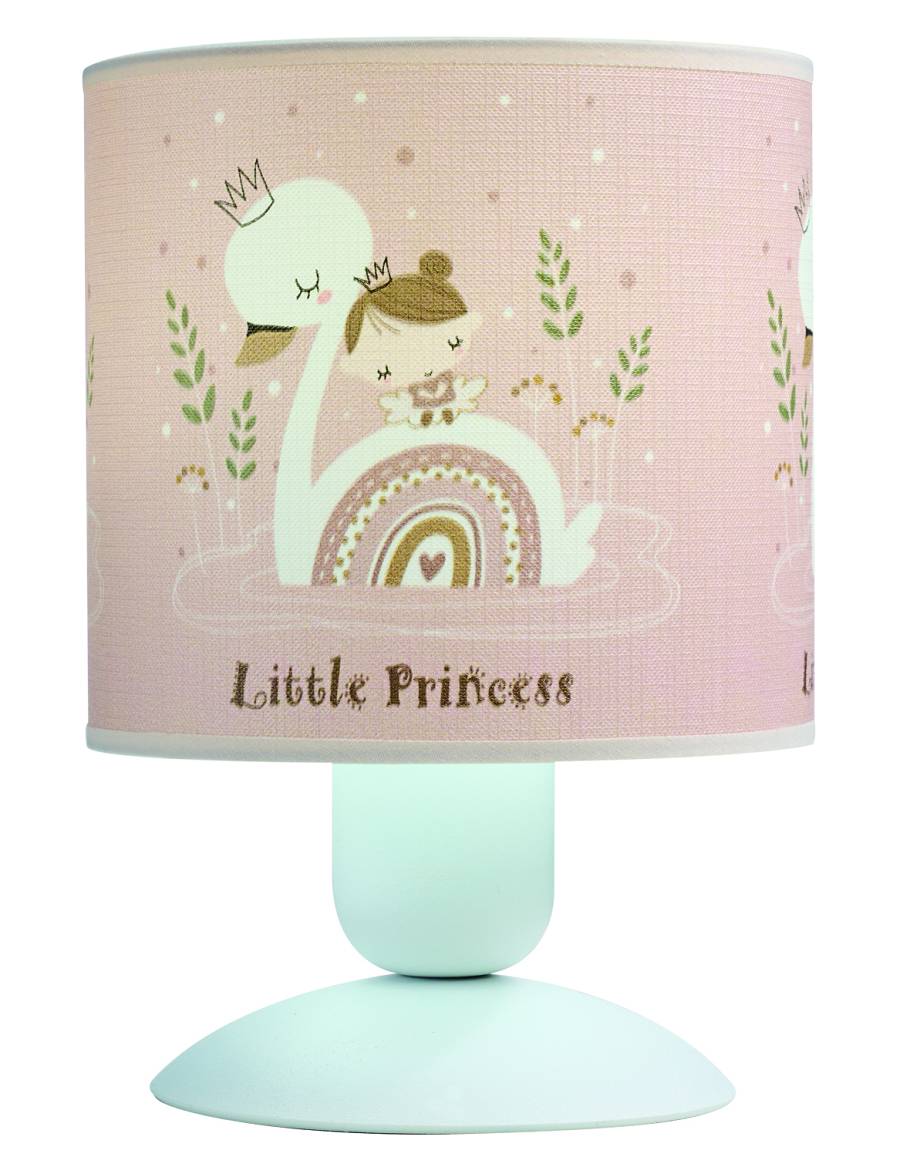 Φωτιστικό πορτατίφ παιδικό αμπαζούρ κύκνος Ε27 Φ15