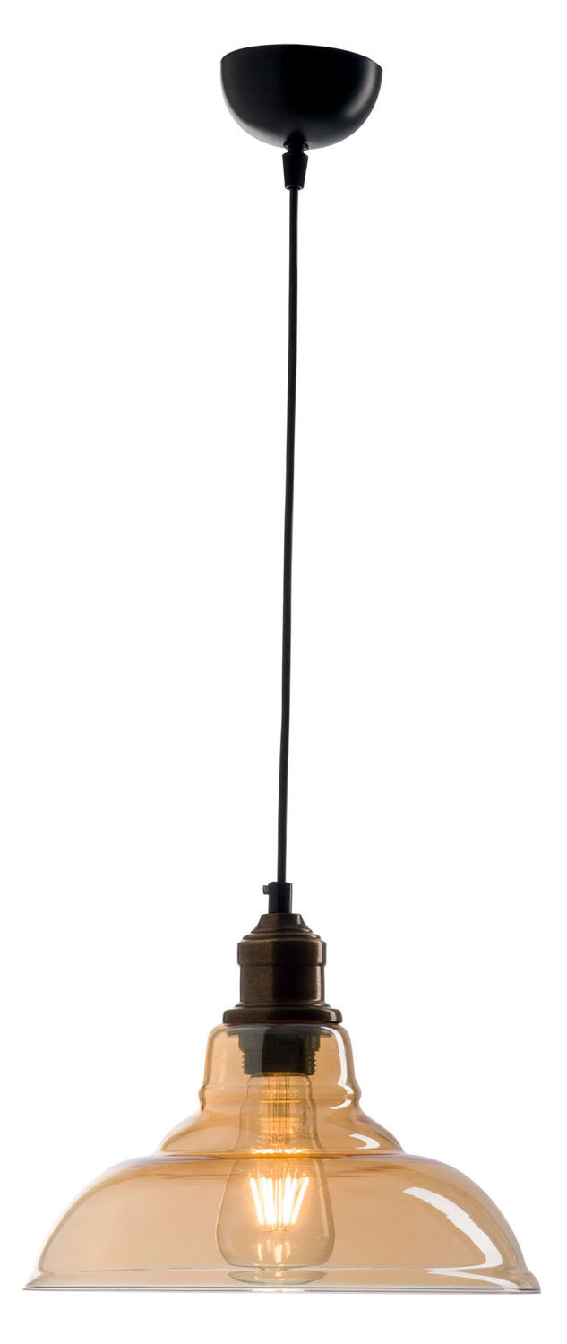 Φωτιστικό μονόφωτο γυαλί μελί E27 Φ28