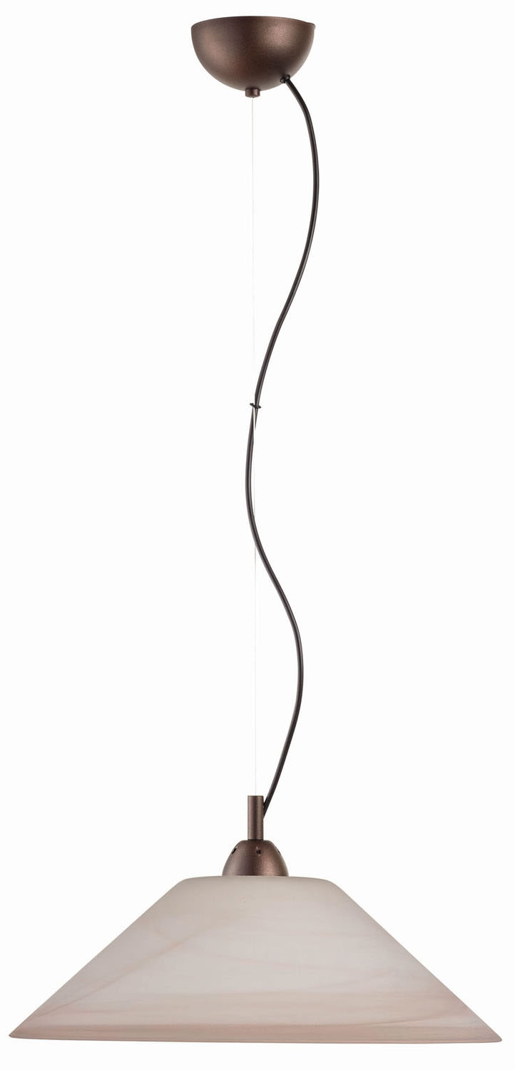 Φωτιστικό μονόφωτο γυαλί καφέ Ε27 Φ45