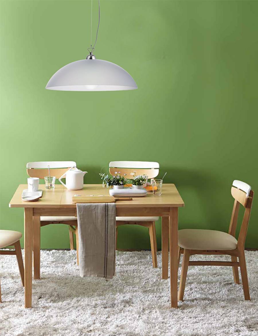 Φωτιστικό μονόφωτο Plexiglass λευκό σατινέ Ε27 Φ40