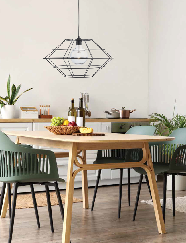 Φωτιστικό μονόφωτο πλέγμα μαύρο Ε27 Φ50