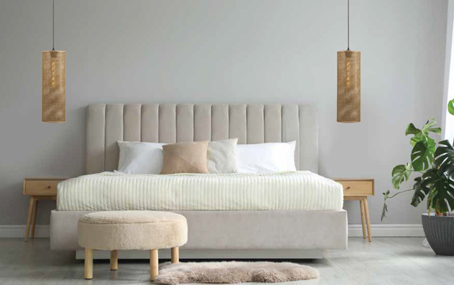 Φωτιστικό μονόφωτο αμπαζούρ πλέγμα  Ε27 Φ16