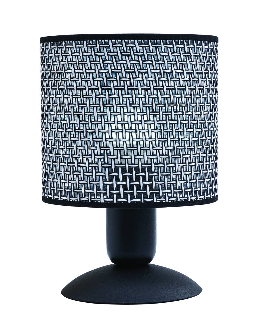 Φωτιστικό Πορτατίφ μέταλλο/αμπαζούρ μαύρο/γκρί Ε27 Φ15