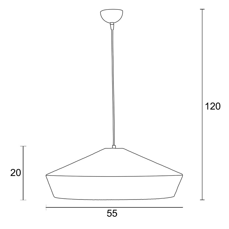 Φωτιστικό μονόφωτο σχοινί natural Ε27 Φ55