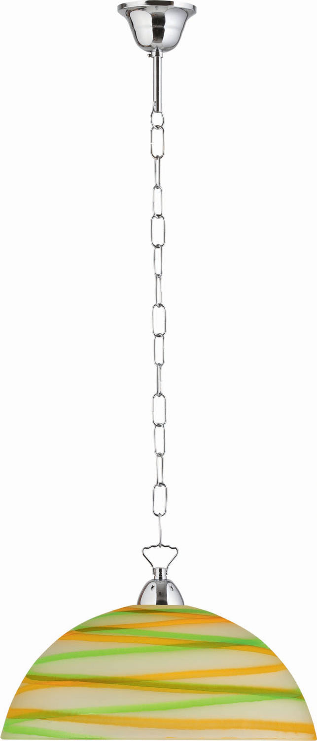 Φωτιστικό μονόφωτο γυαλί πράσινο/πορτοκαλί Ε27 Φ36