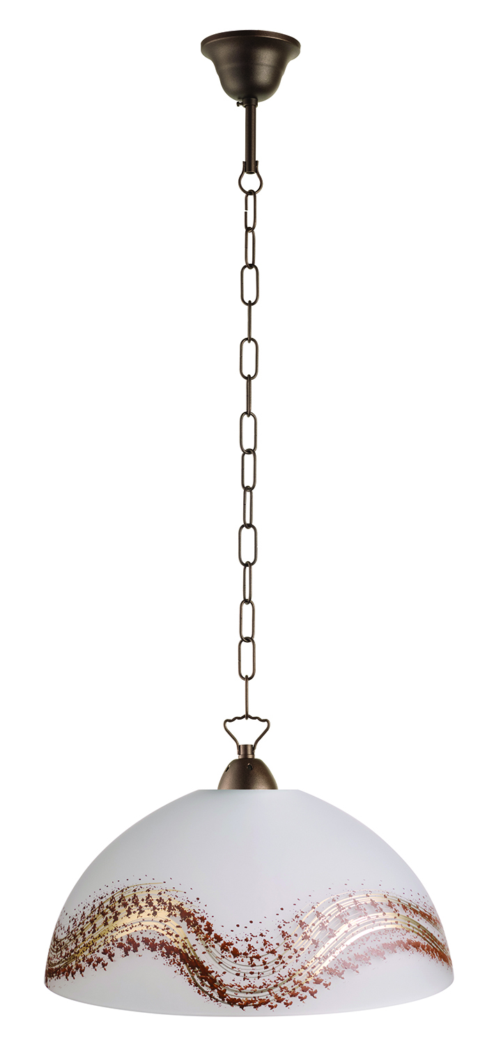 Φωτιστικό μονόφωτο γυαλί καφέ/χρυσό Ε27 Φ36