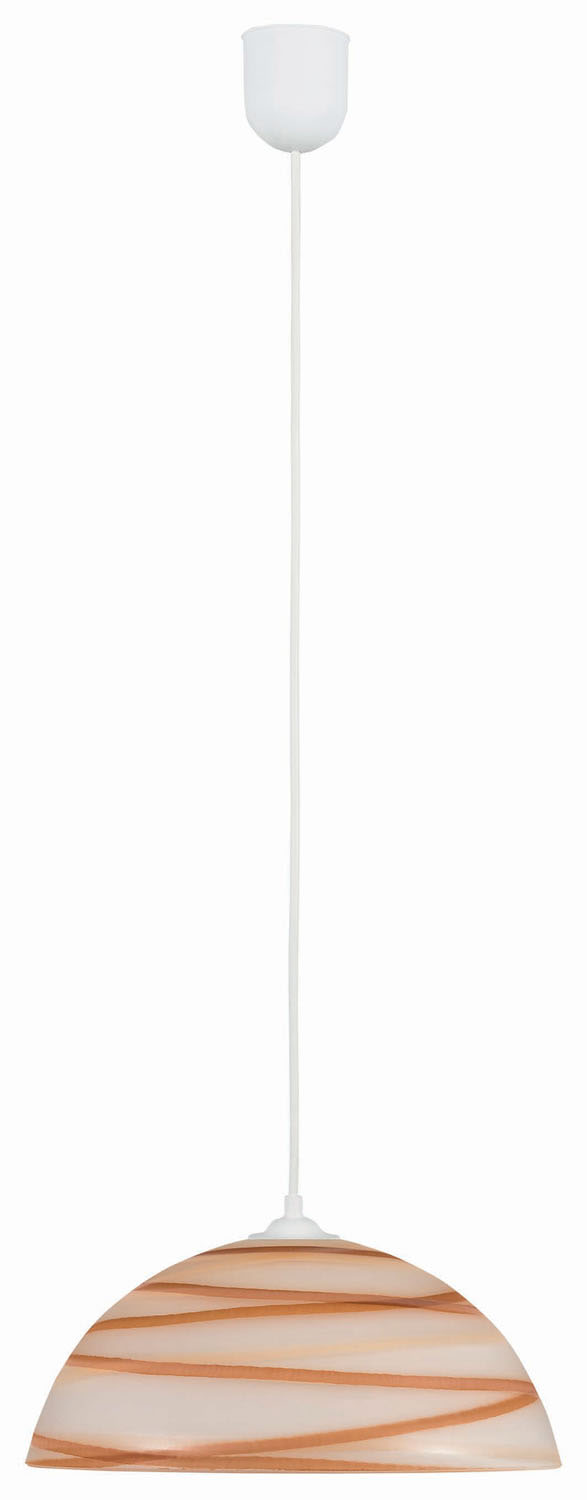 Φωτιστικό μονόφωτο γυαλί καφέ/μελί Ε27 Φ30