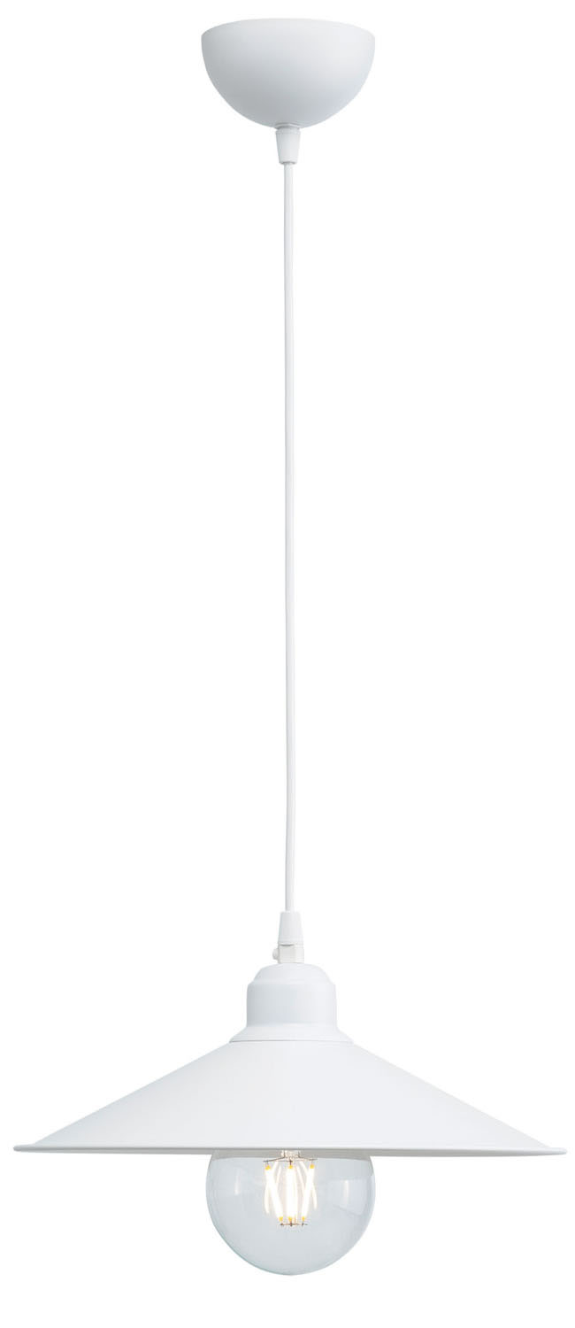 Φωτιστικό μονόφωτο αλουμίνιο λευκό Ε27 Φ30