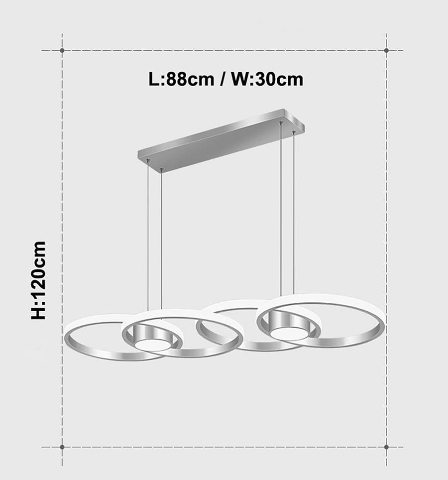 Φωτιστικό led χρυσό 3CCT Dimmable by remote control 80w 7300Lm
