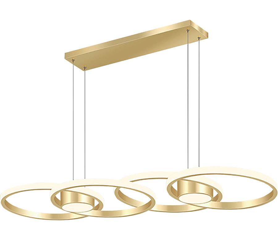 Φωτιστικό led χρυσό 3CCT Dimmable by remote control 80w 7300Lm